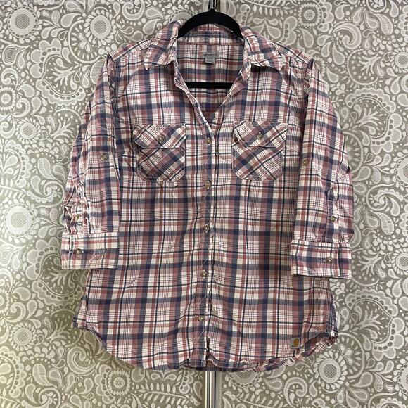 Carhartt Button Down Shirt Small 4-6 - Picture 1 of 7